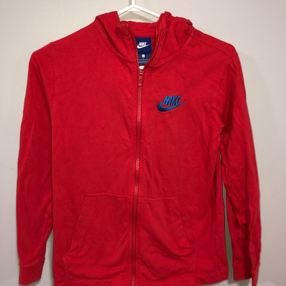 Red Nike zip up